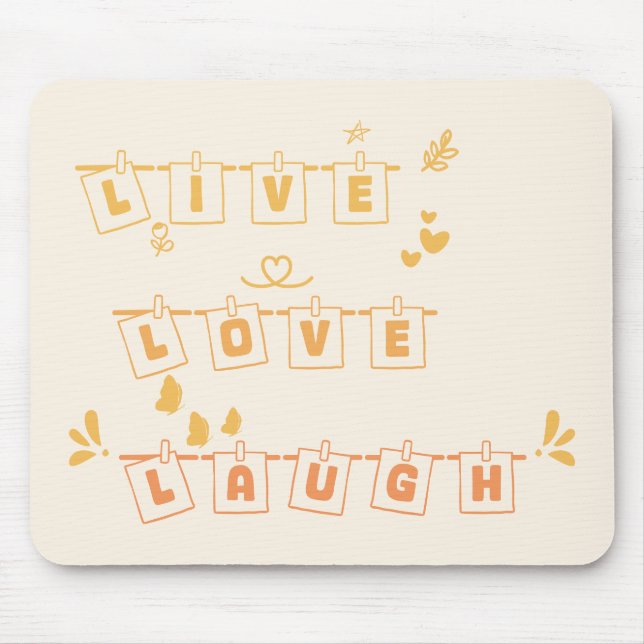 Alfombrilla De Ratón Live Love Lauder Cute Notedry Mousepad (Frente)