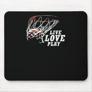 Alfombrilla De Ratón Live Love Play Basketball De Subgirl