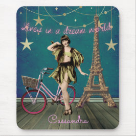 Alfombrilla De Ratón Lives In A Dream World Funky Altered Art 