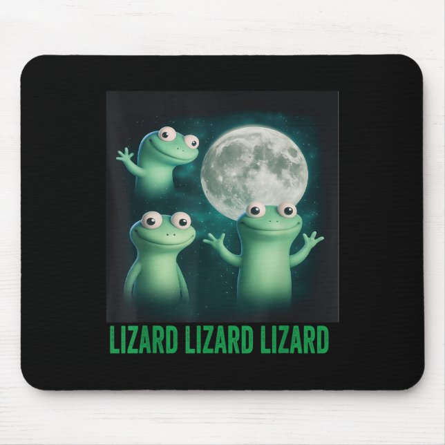 Alfombrilla De Ratón Lizard Lizard Lizard Funny Lizard Moon Trending Me (Frente)