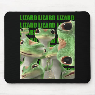 Alfombrilla De Ratón Lizard Lizard Lizard Meme gracioso (2 caras) _1