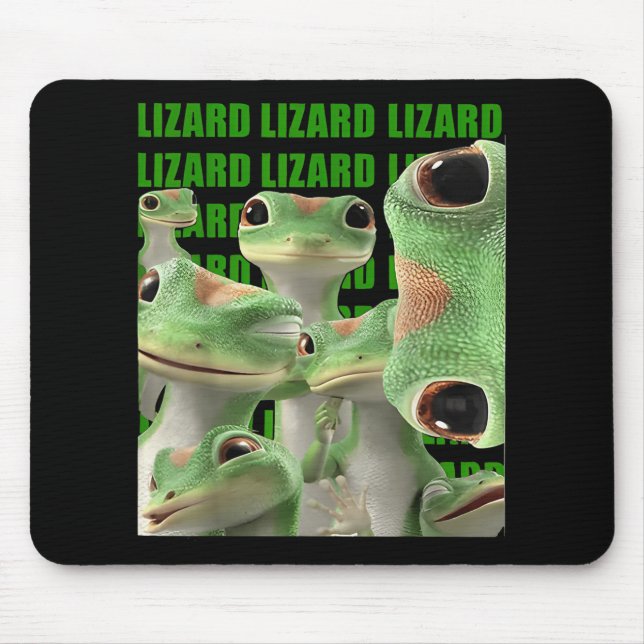 Alfombrilla De Ratón Lizard Lizard Lizard Meme gracioso (2 caras) _1 (Frente)