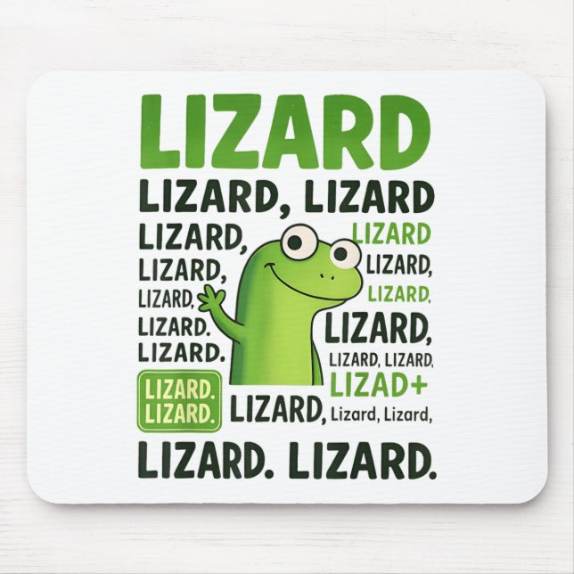 Alfombrilla De Ratón Lizard Lizard Lizard Shirard Gracioso Animal Extra (Frente)