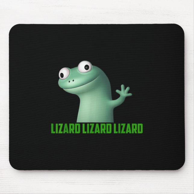 Alfombrilla De Ratón Lizard Meme Lizard Lizard Lizard Gráfica divertida (Frente)