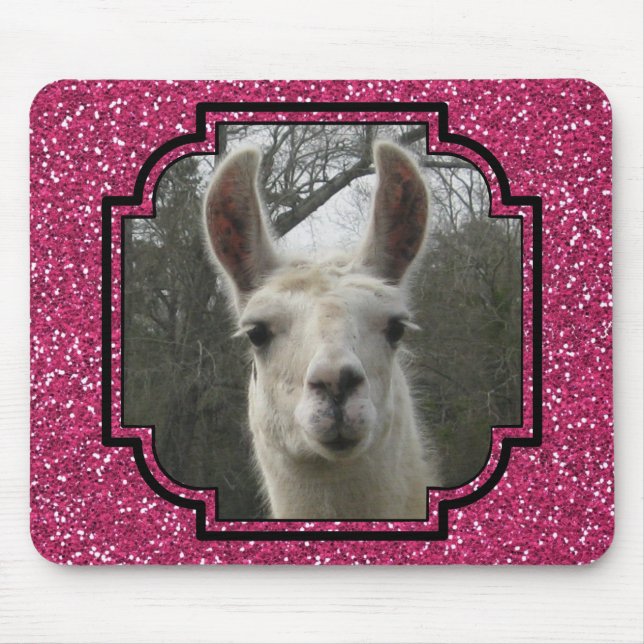 Alfombrilla De Ratón Llama brillante el chispear de N en rosas fuertes (Frente)