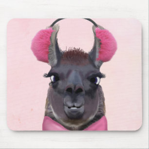 Alfombrilla De Ratón Llama chillón rosa