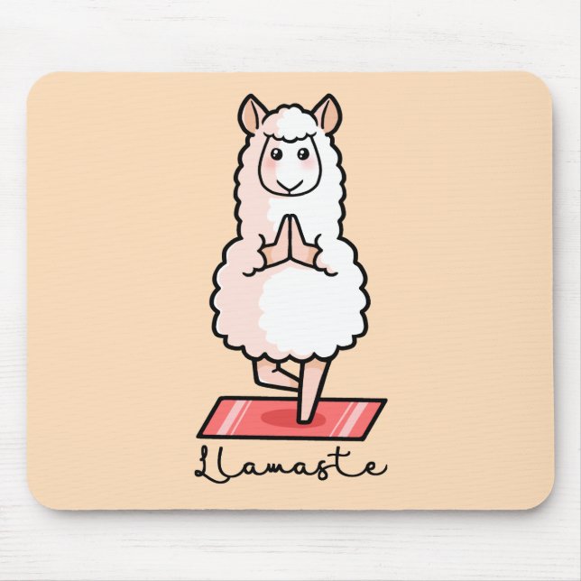 Alfombrilla De Ratón Llama de la yoga - Llamaste (Frente)