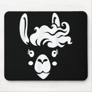 Alfombrilla De Ratón Llama Face Eyelashes Halloween Costume Hairstyle