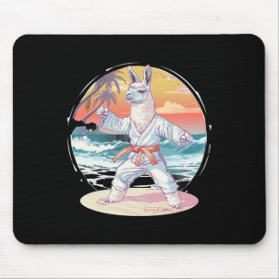 Alfombrilla De Ratón Llama Kickboxing Playa Tropical Taekwondo Judo Alp