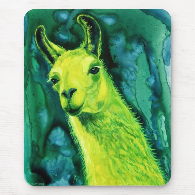 Alfombrilla De Ratón Llama Mousepad - "llama de Llemon-Llime " (Frente)