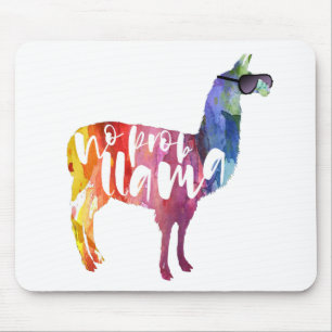 Alfombrilla De Ratón Llama. Ningún Probllama. Ninguna Prob-llama.