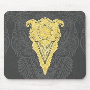 Alfombrilla De Ratón Llama Ornamental Dorada