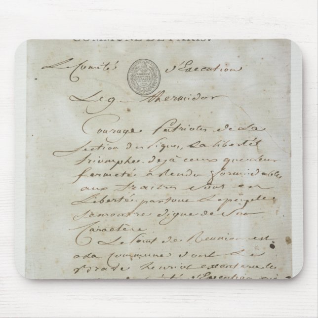 Alfombrilla De Ratón Llamada de Maximiliano de Robespierre (Frente)