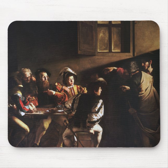 Alfombrilla De Ratón Llamada De San Mateo Por Caravaggio (Frente)