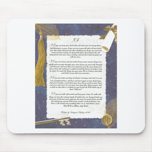 Alfombrilla De Ratón Llave al futuro SI por Rudyard Kipling (Frente)