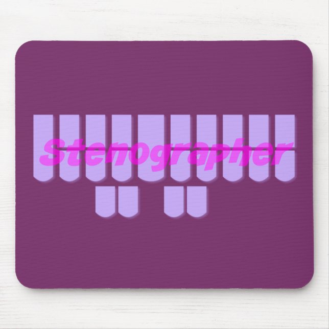 Alfombrilla De Ratón Llaves púrpuras de la máquina de Steno del (Frente)