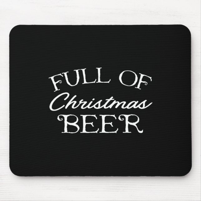 Alfombrilla De Ratón Llena De Cerveza Navidad (Frente)
