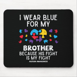 Alfombrilla De Ratón Llevo Azul Por Hermano Lucha Conciencia Del Autism