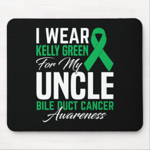 Alfombrilla De Ratón Llevo Kelly Green Por Mi Tío Bile Duct Cancer A