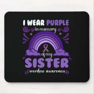 Alfombrilla De Ratón Llevo morado en memoria de mi hermana 2
