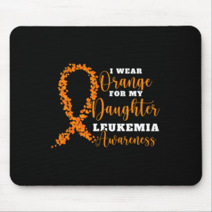 Alfombrilla De Ratón Llevo Naranja Para Mi Hija. Naranja Leukemia Awa