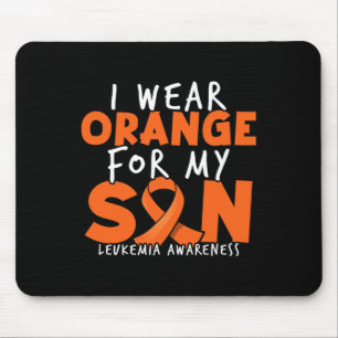 Alfombrilla De Ratón Llevo Naranja Para Mi Hijo. Naranja Leucemia Aware