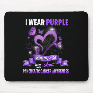 Alfombrilla De Ratón Llevo Púrpura En Memoria De Mi Tía Canc Pancreátic