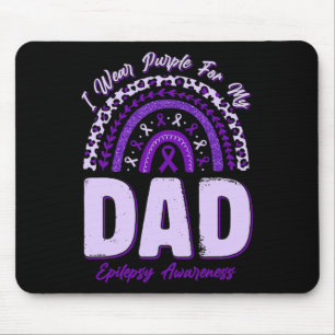 Alfombrilla De Ratón Llevo Púrpura Para Mi Papá Epilepsia Awareness Rai