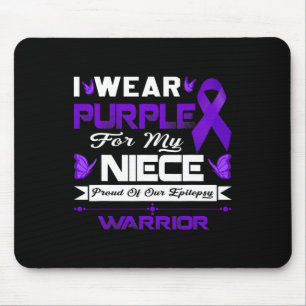 Alfombrilla De Ratón Llevo Púrpura Por Mi Niña Orgullosa De Nuestra Epi