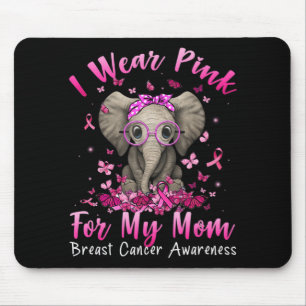 Alfombrilla De Ratón Llevo Rosa Para Mi Mamá Elefante Cáncer De Mama