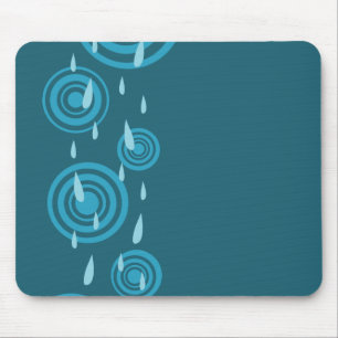 Alfombrilla De Ratón Lluvia azul