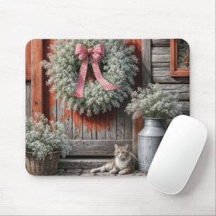 Alfombrilla De Ratón Lluvia de aliento del bebé en una puerta de una gr