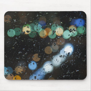 Alfombrilla De Ratón Lluvia gotas en el vaso de la ventana