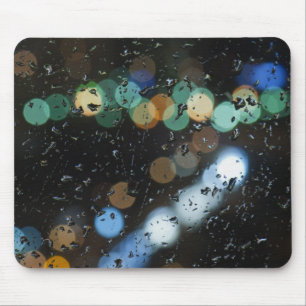 Alfombrilla De Ratón Lluvia gotas en el vaso de la ventana