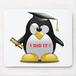 ALFOMBRILLA DE RATÓN "LO HICE" GRADUACIÓN PENGUIN