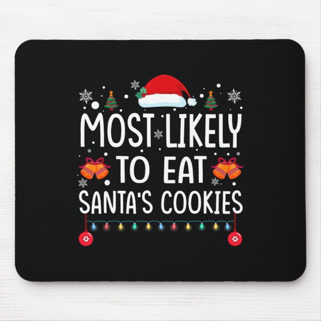 Alfombrilla De Ratón Lo Más Probable Es Comer A Los Navidades Familiare (Frente)