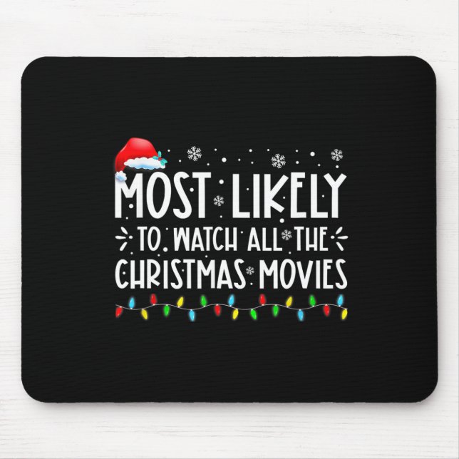 Alfombrilla De Ratón Lo Más Probable Es Ver Todas Las Películas De Navi (Frente)