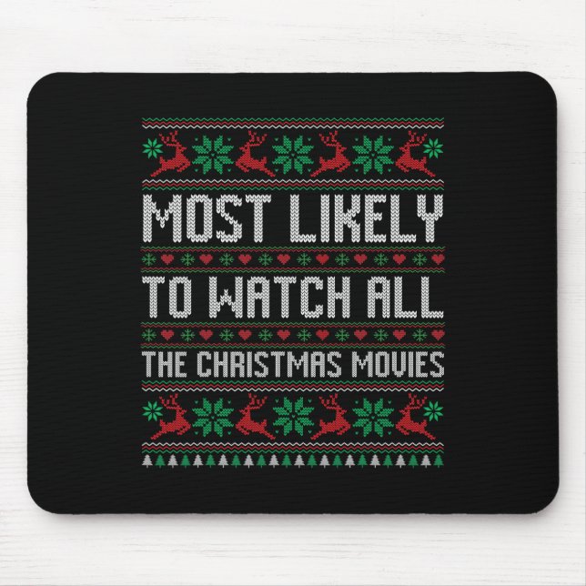 Alfombrilla De Ratón Lo Más Probable Es Ver Todas Las Películas De Navi (Frente)