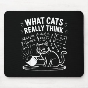 Alfombrilla De Ratón Lo que realmente piensan los gatos divertido meme