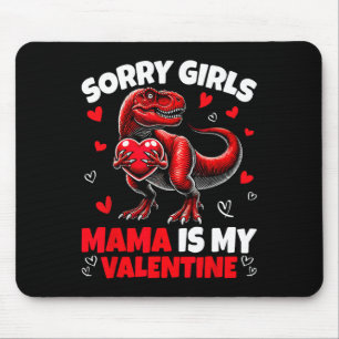 Alfombrilla De Ratón Lo siento chicas mamá es mi dinosaurio sosteniendo