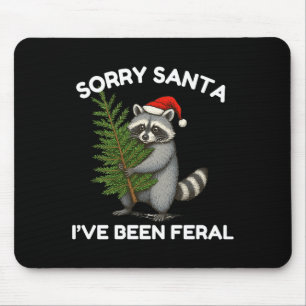 Alfombrilla De Ratón Lo siento Santa he sido salvaje divertido festivo