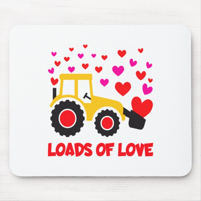 Alfombrilla De Ratón Loads Of Love Toddler Tractor Valentines Day For K (Frente)