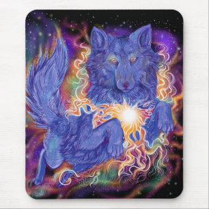 Alfombrilla De Ratón Lobo cósmico