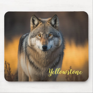Alfombrilla De Ratón Lobo de almohadilla de ratón-yellowstone