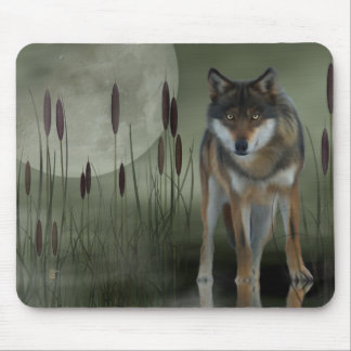 Alfombrilla De Ratón Lobo de la luna - lobo, animales