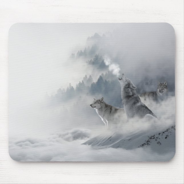 Alfombrilla De Ratón Lobo de nieve (Frente)