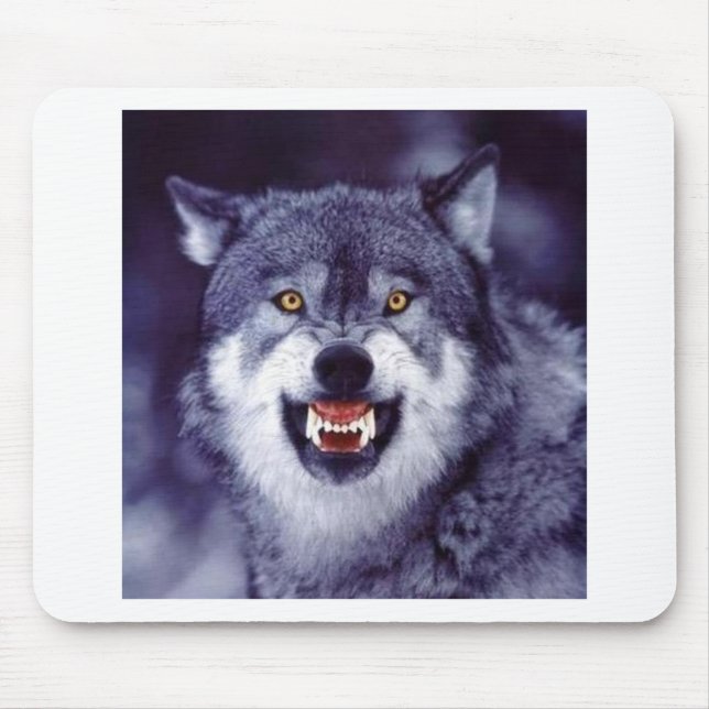 Alfombrilla De Ratón Lobo del gruñido (Frente)