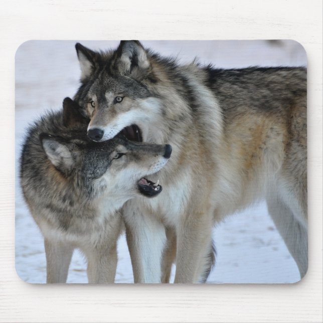 Alfombrilla De Ratón Lobo gris (Frente)