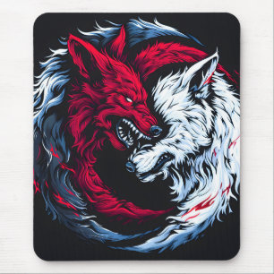 Alfombrilla De Ratón Lobo lunar dual