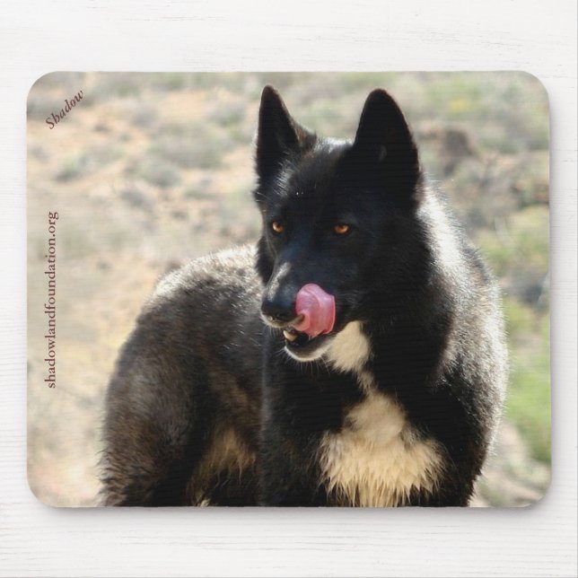 Alfombrilla De Ratón Lobo negro Mousepad (Frente)